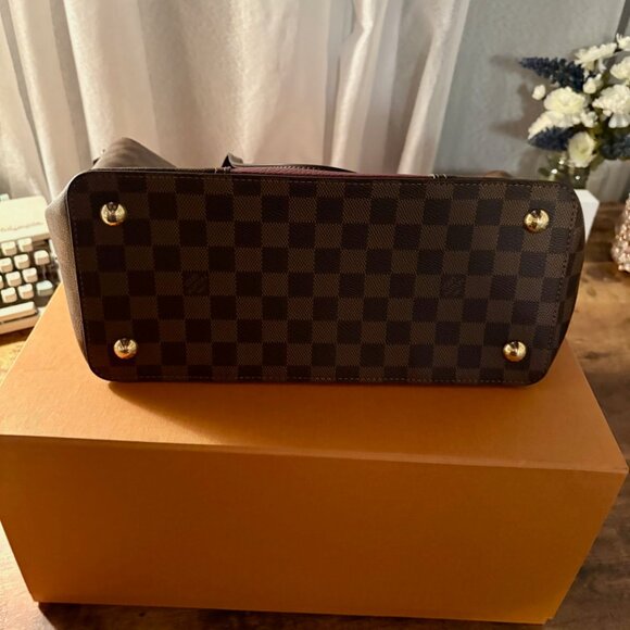 Louis Vuitton Jersey tote bag in Damier Ebene canvas with Bordeaux-colored - Picture 6 of 8